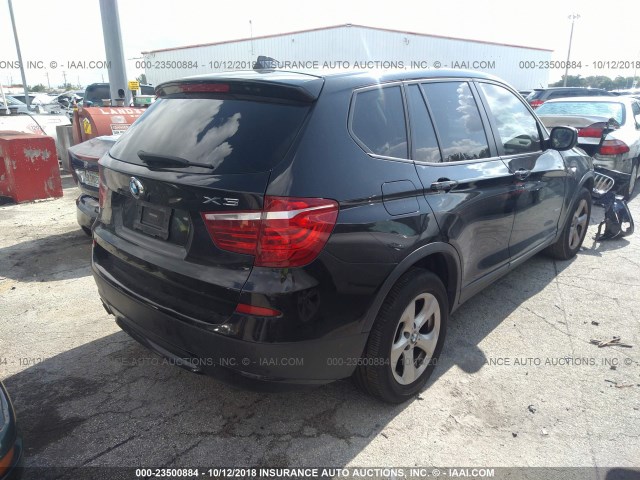 5UXWX5C56BL712197 - 2011 BMW X3 XDRIVE28I BLACK photo 4