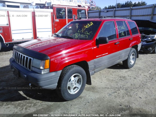 1J4GZ58S9TC361800 - 1996 JEEP GRAND CHEROKEE  RED photo 2