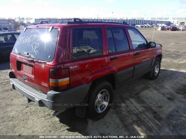 1J4GZ58S9TC361800 - 1996 JEEP GRAND CHEROKEE  RED photo 4