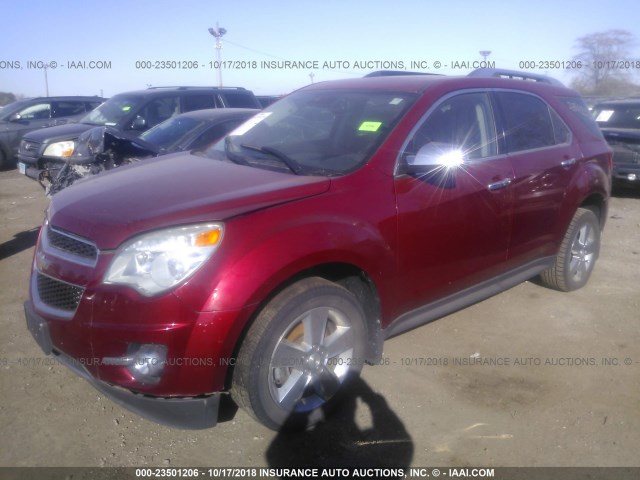 2GNALFEK0D6184501 - 2013 CHEVROLET EQUINOX LTZ MAROON photo 2