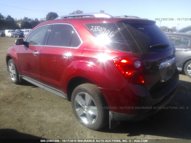 2GNALFEK0D6184501 - 2013 CHEVROLET EQUINOX LTZ MAROON photo 3