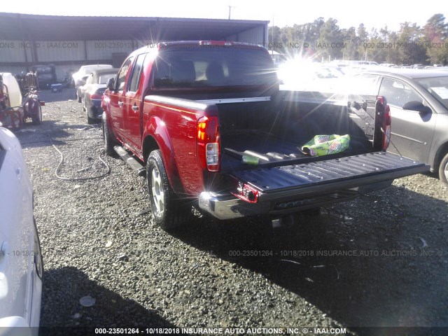 1N6AD07U07C450433 - 2007 NISSAN FRONTIER CREW CAB LE/SE/OFF ROAD RED photo 3