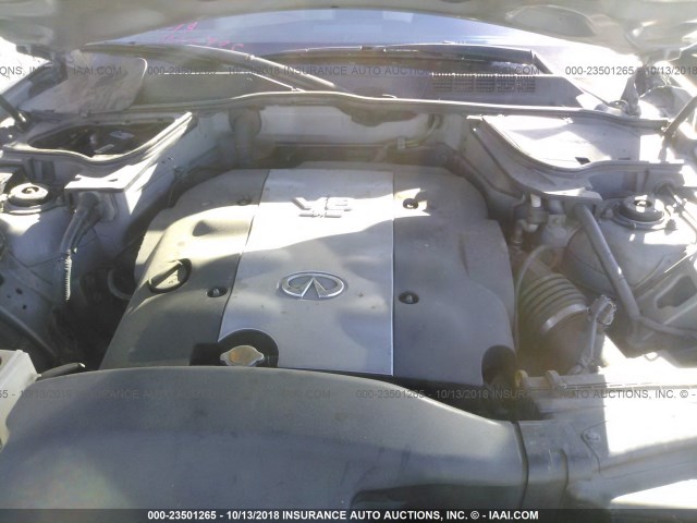 JNRBS08W93X003017 - 2003 INFINITI FX45 GRAY photo 10