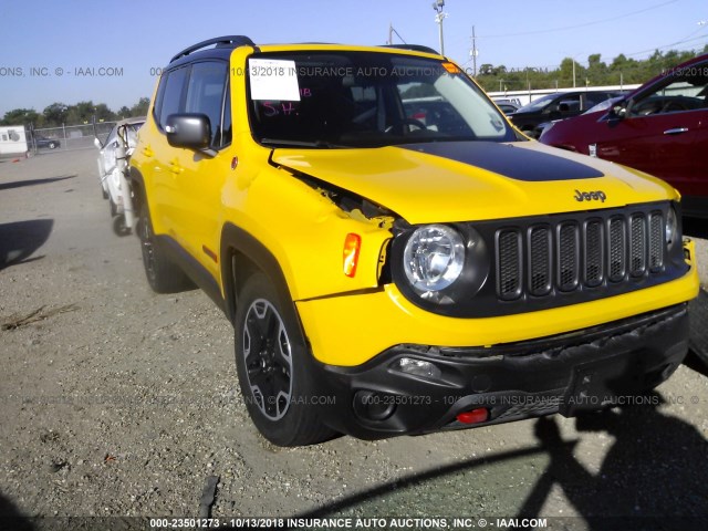 ZACCJBCT4GPC87584 - 2016 JEEP RENEGADE TRAILHAWK YELLOW photo 1