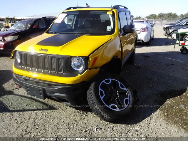 ZACCJBCT4GPC87584 - 2016 JEEP RENEGADE TRAILHAWK YELLOW photo 2