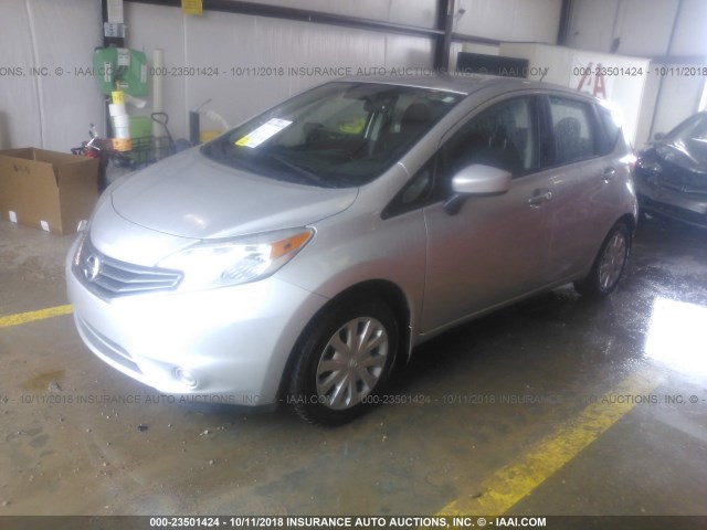 3N1CE2CP9FL411415 - 2015 NISSAN VERSA NOTE S/S PLUS/SV/SL/SR SILVER photo 2