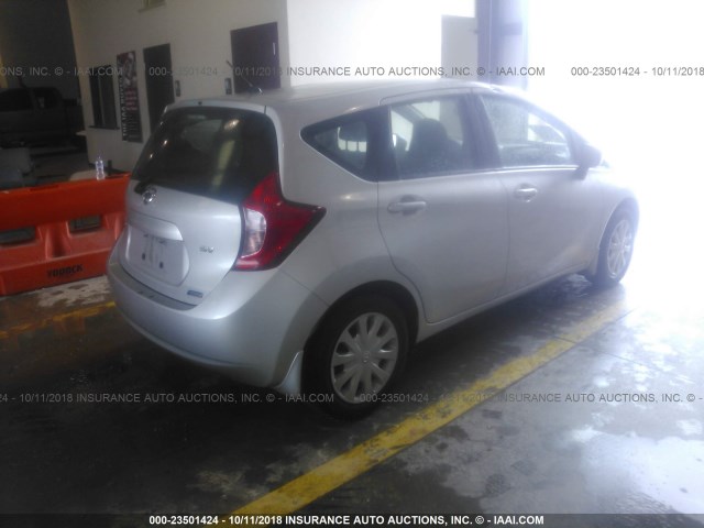 3N1CE2CP9FL411415 - 2015 NISSAN VERSA NOTE S/S PLUS/SV/SL/SR SILVER photo 4