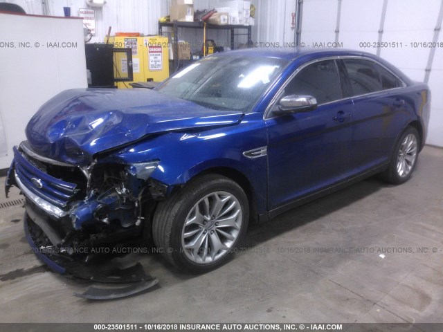 1FAHP2F83DG136620 - 2013 FORD TAURUS LIMITED BLUE photo 2