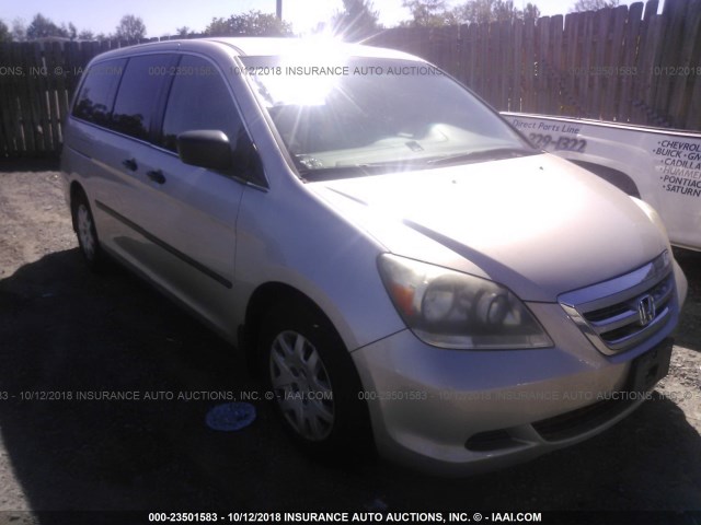 5FNRL38247B009298 - 2007 HONDA ODYSSEY LX BEIGE photo 1