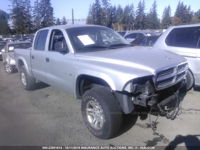 1B7HG2AN11S251474 - 2001 DODGE DAKOTA QUAD SILVER photo 1