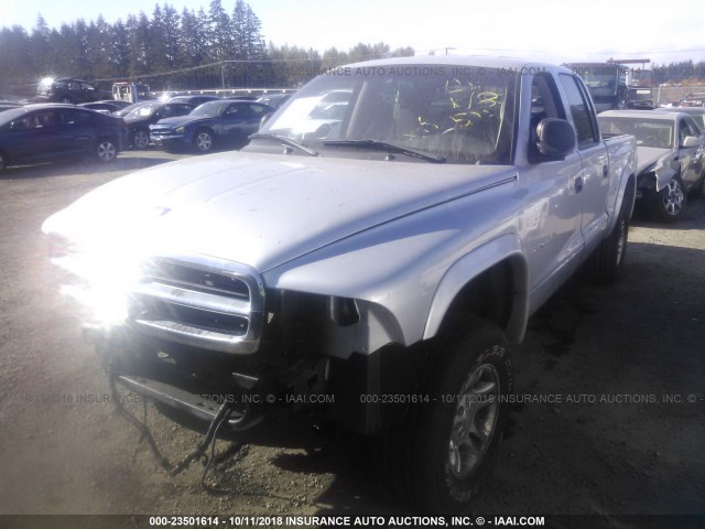 1B7HG2AN11S251474 - 2001 DODGE DAKOTA QUAD SILVER photo 2