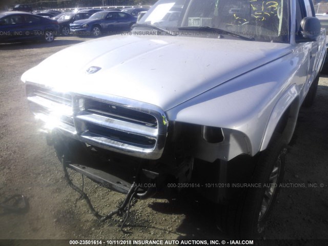 1B7HG2AN11S251474 - 2001 DODGE DAKOTA QUAD SILVER photo 6