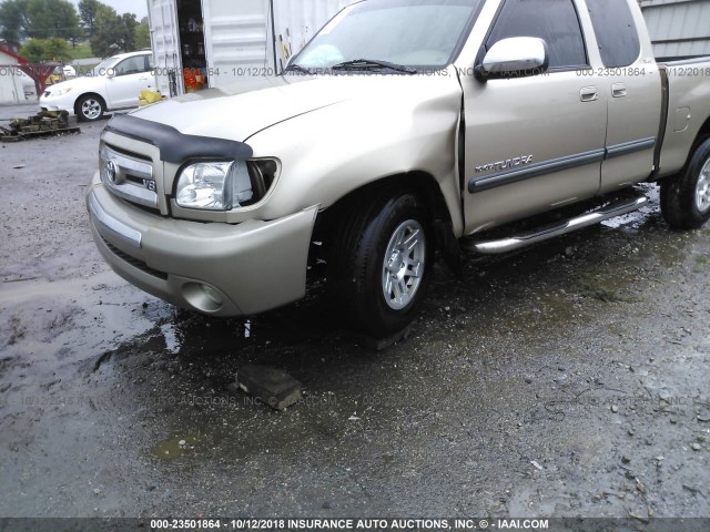 5TBRT34186S475106 - 2006 TOYOTA TUNDRA ACCESS CAB SR5 TAN photo 6