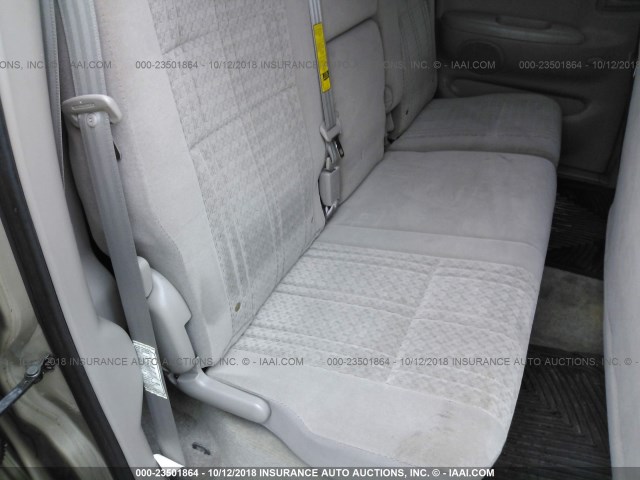 5TBRT34186S475106 - 2006 TOYOTA TUNDRA ACCESS CAB SR5 TAN photo 8
