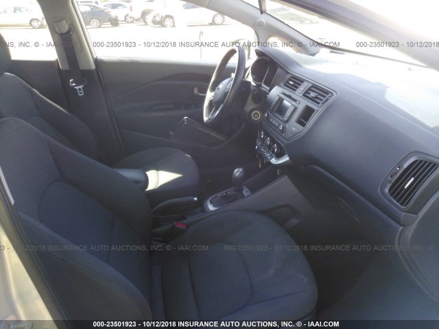 KNADN5A31D6177116 - 2013 KIA RIO EX/SX SILVER photo 5