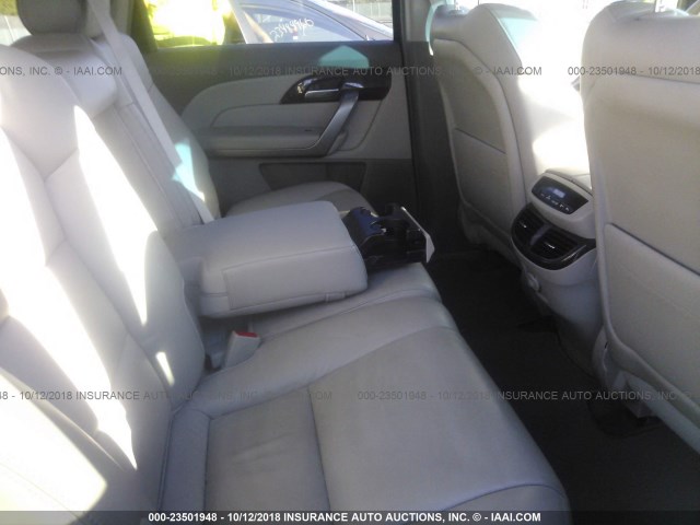 2HNYD2H35CH523042 - 2012 ACURA MDX TECHNOLOGY GRAY photo 8