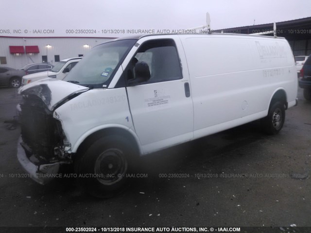 1GTHG39R6Y1170807 - 2000 GMC SAVANA G3500 WHITE photo 2