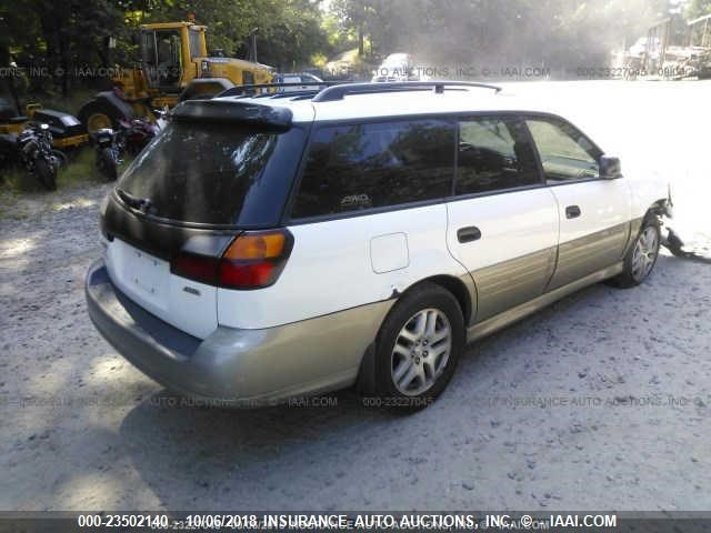 4S3BH6654Y7630601 - 2000 SUBARU LEGACY OUTBACK WHITE photo 4