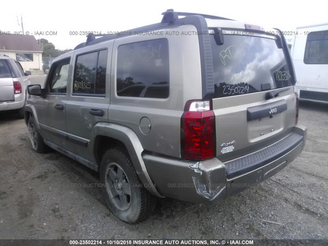 1J8HG48K16C206424 - 2006 JEEP COMMANDER TAN photo 3