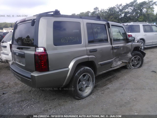 1J8HG48K16C206424 - 2006 JEEP COMMANDER TAN photo 4