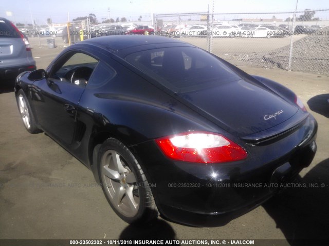 WP0AA29807U760857 - 2007 PORSCHE CAYMAN S BLACK photo 3