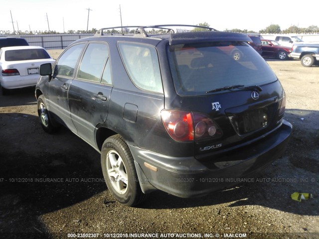 JT6GF10U0X0035922 - 1999 LEXUS RX 300 BLACK photo 3