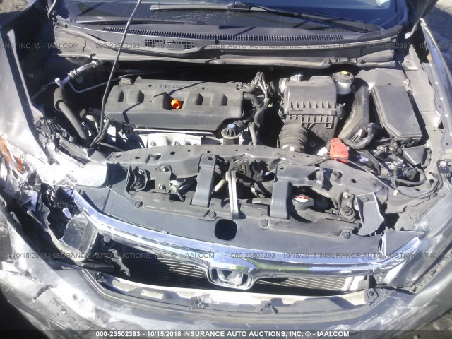 2HGFB2F59CH563553 - 2012 HONDA CIVIC LX GRAY photo 10