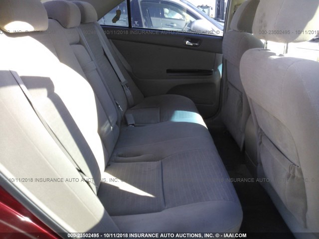 4T1BF30K05U103523 - 2005 TOYOTA CAMRY LE/XLE/SE ბურგუნდია ფოტო 8