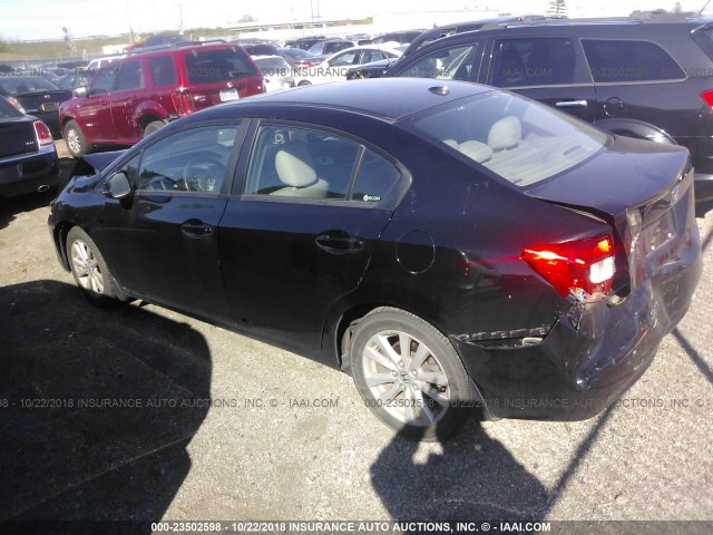19XFB2F99CE057847 - 2012 HONDA CIVIC EXL 黑色 照片 3