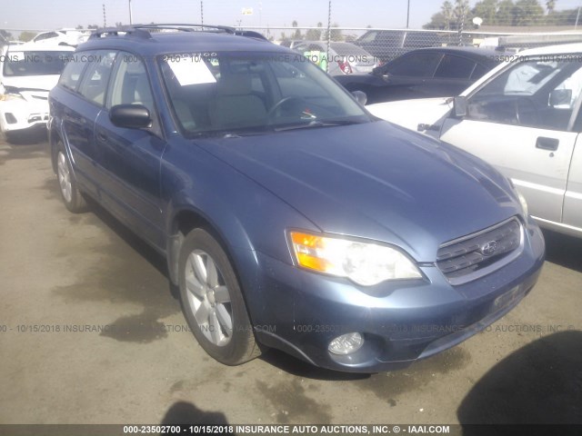 4S4BP61CX77344349 - 2007 SUBARU LEGACY OUTBACK 2.5I BLUE photo 1