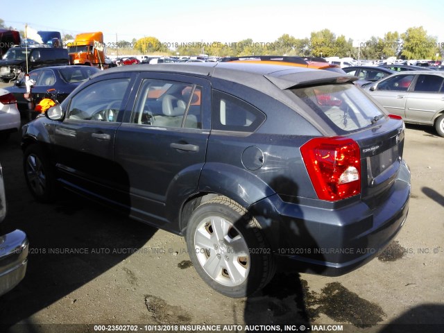 1B3HB48B17D558177 - 2007 DODGE CALIBER SXT BLUE photo 3