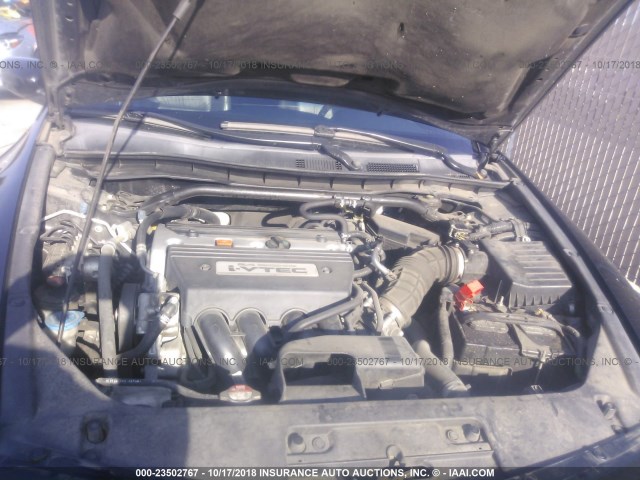 1HGCS12738A022671 - 2008 HONDA ACCORD EX BLACK photo 10