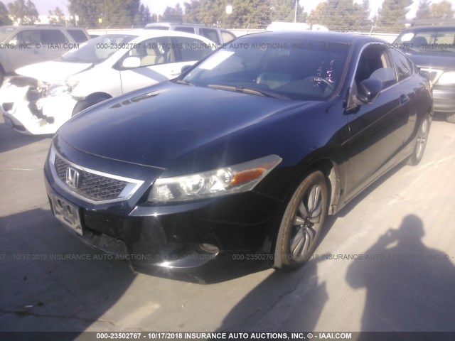 1HGCS12738A022671 - 2008 HONDA ACCORD EX BLACK photo 2