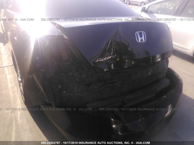 1HGCS12738A022671 - 2008 HONDA ACCORD EX BLACK photo 6