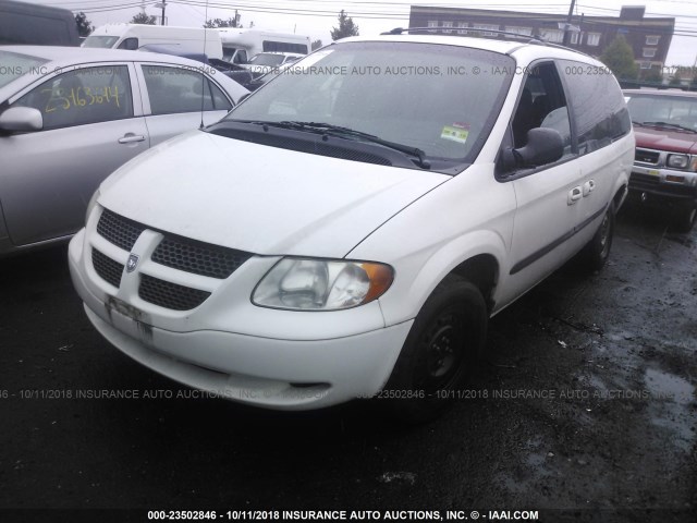 2B4GP44342R549101 - 2002 DODGE GRAND CARAVAN SPORT WHITE photo 2