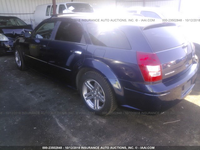 2D8GV58285H170825 - 2005 DODGE MAGNUM R/T BLUE photo 3