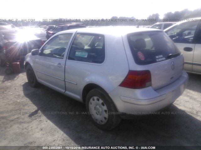 9BWBL61J344017843 - 2004 VOLKSWAGEN GOLF GL SILVER photo 3