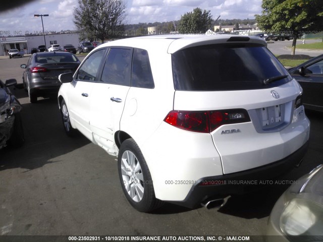 5J8TB1H28AA006936 - 2010 ACURA RDX WHITE photo 3