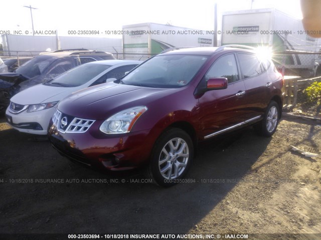 JN8AS5MVXBW269659 - 2011 NISSAN ROGUE S/SV/KROM RED photo 2