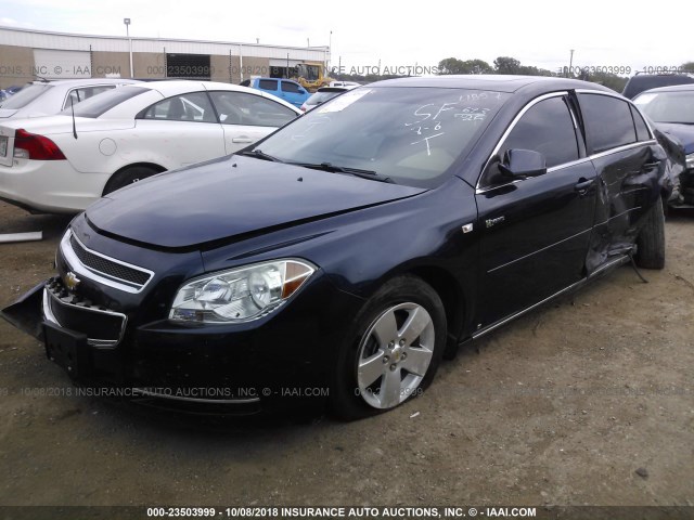 1G1ZF57518F284857 - 2008 CHEVROLET MALIBU HYBRID BLUE photo 2