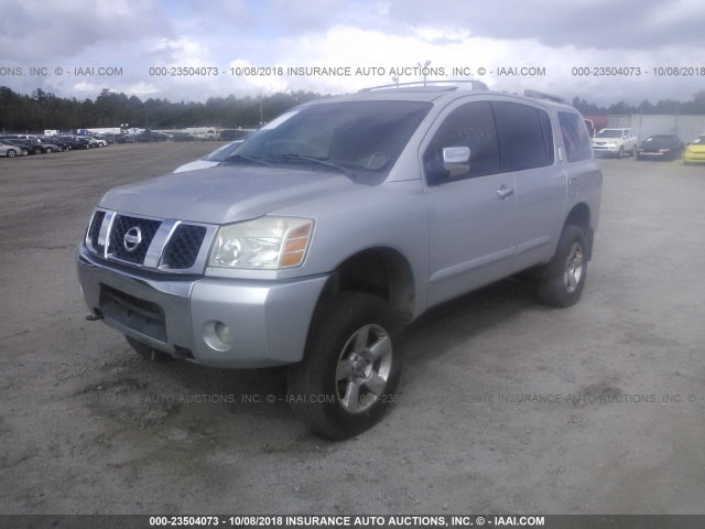 5N1AA08B54N738971 - 2004 NISSAN ARMADA SE/LE SILVER photo 2