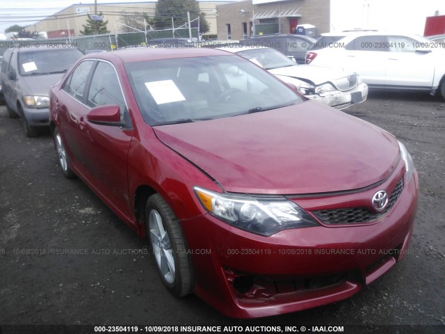 4T1BF1FK1CU581197 - 2012 TOYOTA CAMRY SE/LE/XLE RED photo 1