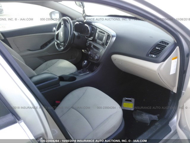 KNAGM4AD0D5041990 - 2013 KIA OPTIMA HYBRID SILVER photo 5