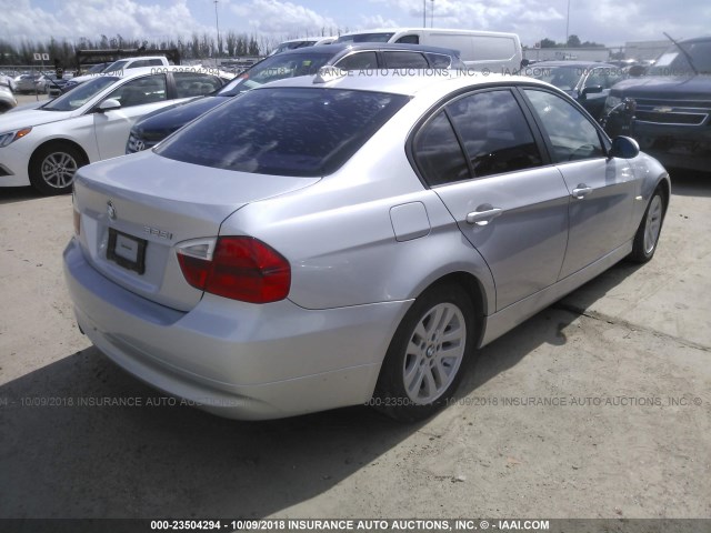 WBAVB17586NK39263 - 2006 BMW 325 I AUTOMATIC SILVER photo 4