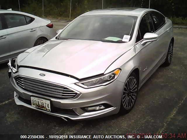 3FA6P0RU1JR111594 - 2018 FORD FUSION TITANIUM/PLATINUM HEV SILVER photo 1