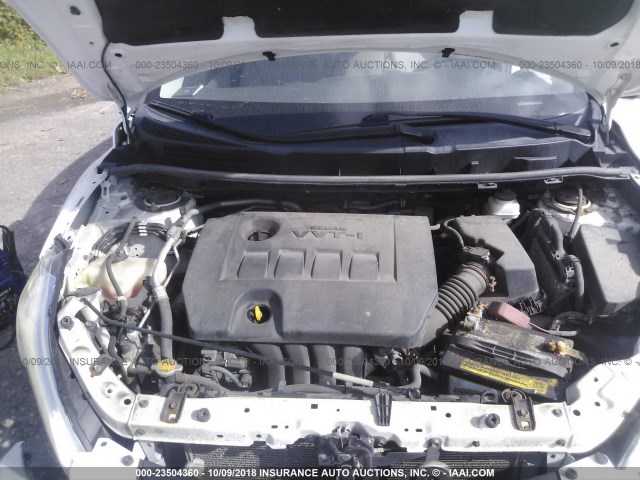 2T1KU4EE4CC845498 - 2012 TOYOTA COROLLA MATRIX  WHITE photo 10