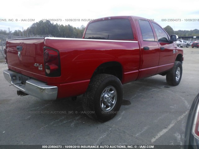 3D7KS28A57G850178 - 2007 DODGE RAM 2500 ST/SLT 红色 照片 4