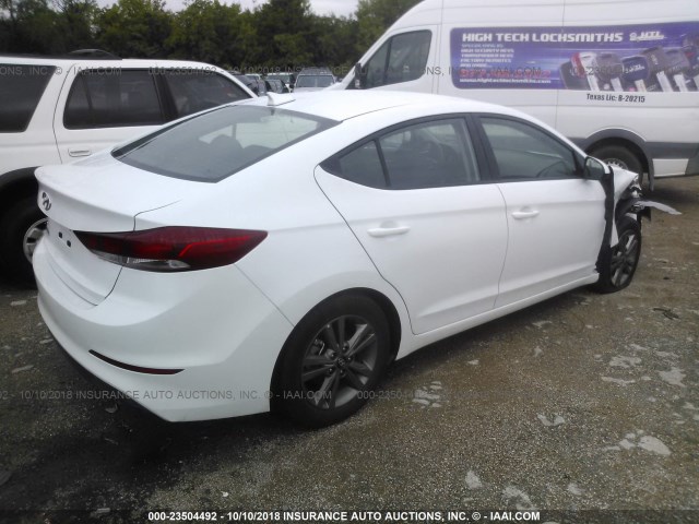 5NPD84LF4JH312215 - 2018 HYUNDAI ELANTRA SEL/VALUE/LIMITED WHITE photo 4