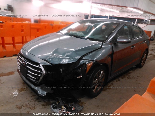 5NPD84LF8JH304375 - 2018 HYUNDAI ELANTRA SEL/VALUE/LIMITED GRAY photo 2