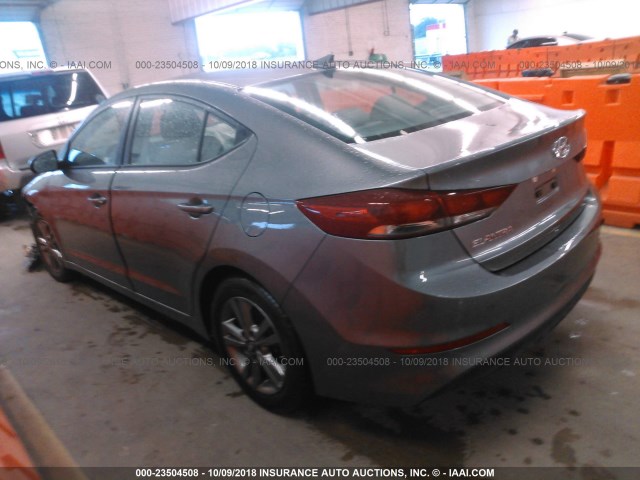 5NPD84LF8JH304375 - 2018 HYUNDAI ELANTRA SEL/VALUE/LIMITED GRAY photo 3